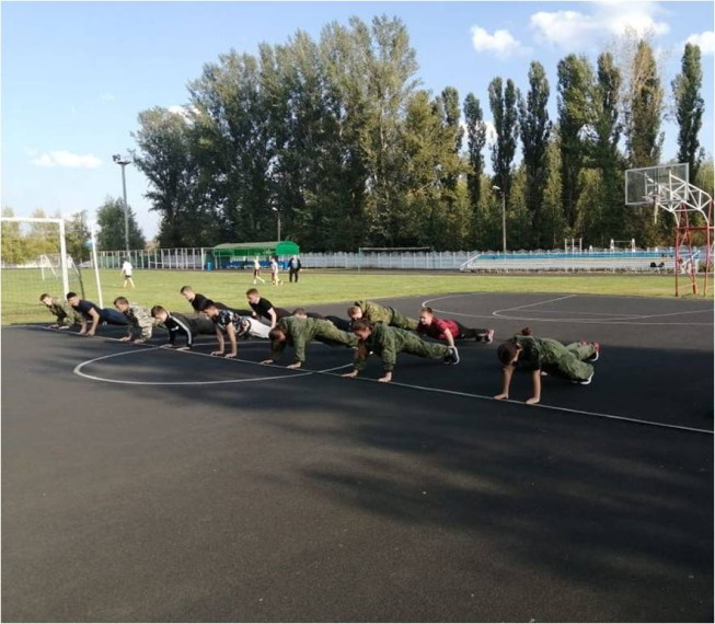 Приём нормативов ГТО.