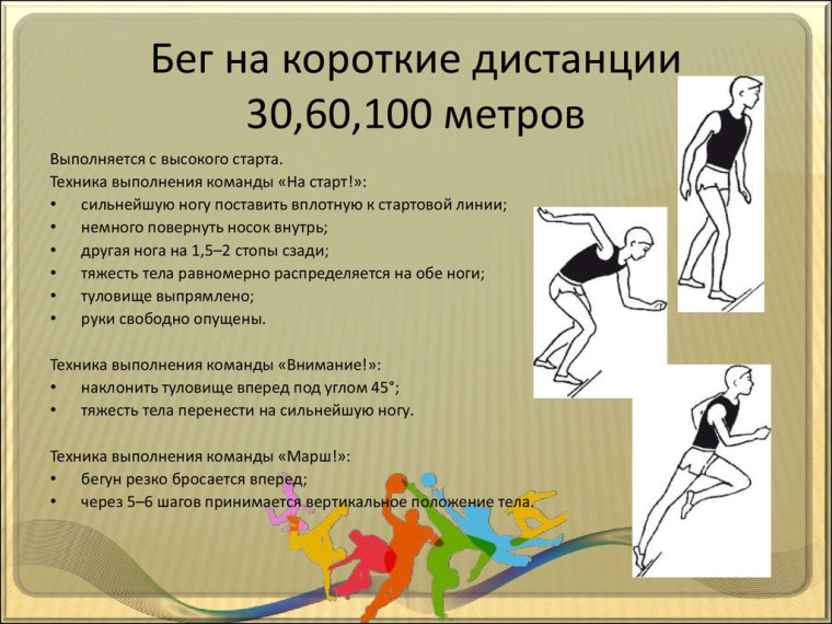 Методические рекомендации по выполнению норм ВФСК ГТО - бег на 30, 60, 100 метров.